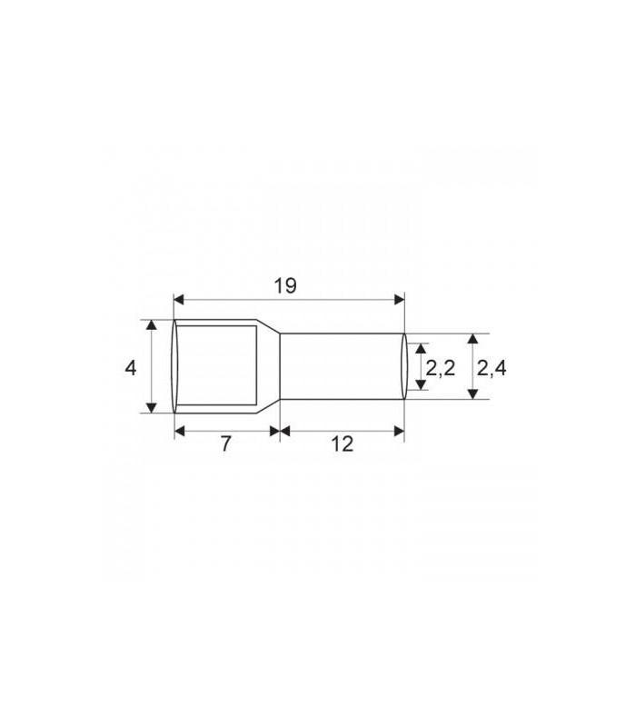 varf terminal cablu de 25 mm albastru 1