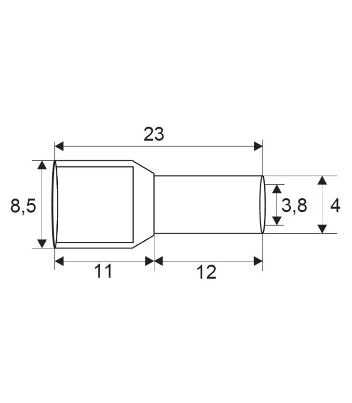 varf terminal cablu de 2x4 mm 1buc 2