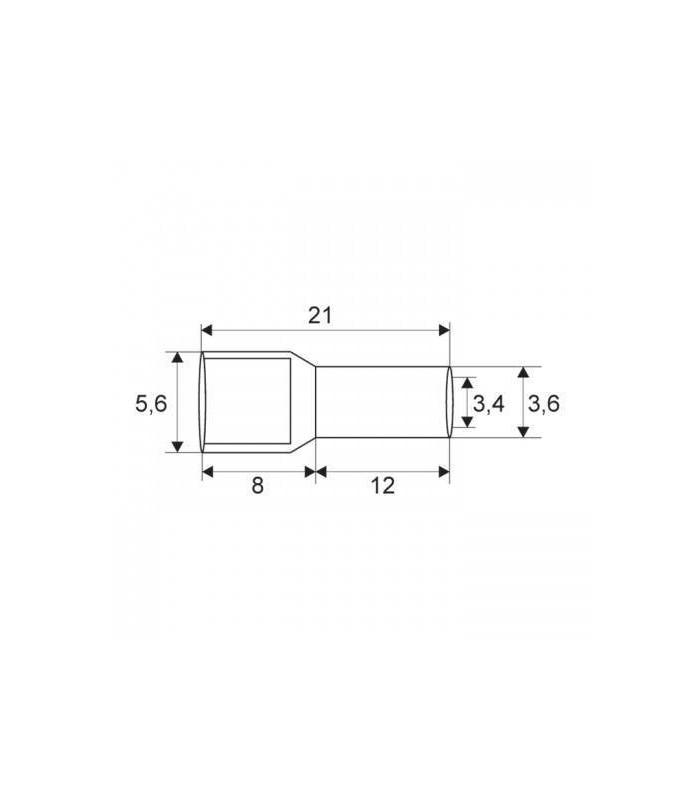 varf terminal cablu de 6 mm galben 1