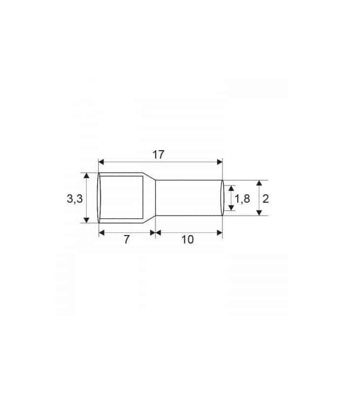 varf terminal pentru cablu 15 mm 10mm negru 1