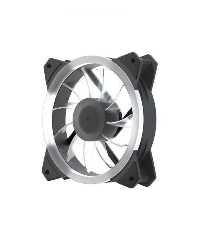 Ventilator 120x120x25mm 1200RPM iluminare RGB 3 pini + Molex Orico CSF-6LD