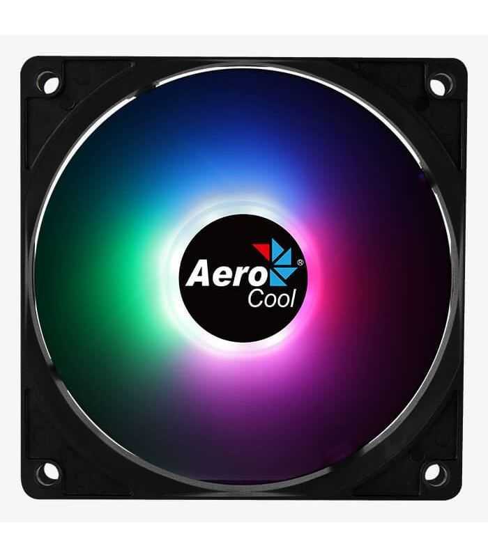 Ventilator Aerocool Frost12 120x120x25mm iluminare RGB 8 LED-uri rulmenti Sleeve Bearing 1000 RPM