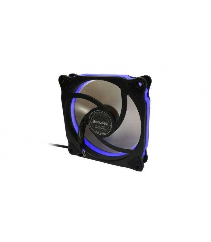 ventilator albastru segotep halo 12 120mm blue led fan 12v 3