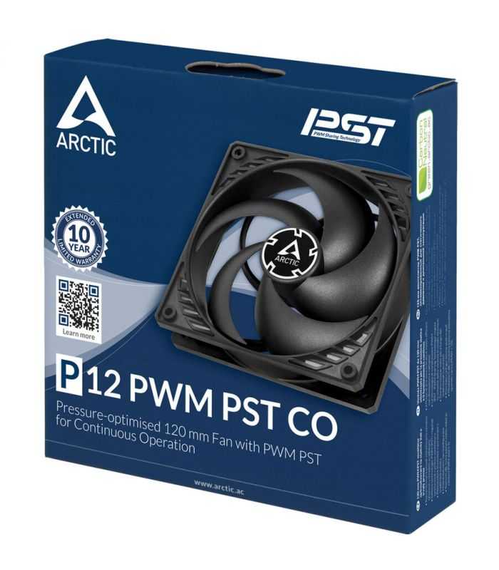 Ventilator ARCTIC P12 PWM PST CO 4 Pin 200-1800 RPM 120x120x25 mm 12V 0.08A ACFAN00121A