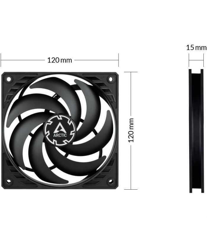 Ventilator Arctic P12 Slim Pwm Pst 4 Pin 120x120x15 Mm 2100rpm Acfan00187a