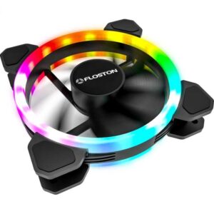 Ventilator Halo Rainbow Dual Rgb Led 120x120x25mm 12v 51w 1200rpm 4 Pin Floston