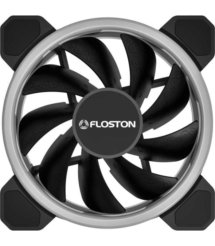 Ventilator Halo Rainbow Dual Rgb Led 120x120x25mm 12v 51w 1200rpm 4 Pin Floston