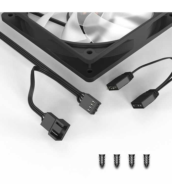 Ventilator Id Cooling Pn 7 120x120x25mm 12v Negru Argb Hydraulic Bearing Anti Vibratii 700 1500rpm 4pin Pwm Si 3pin Fan Pn 7