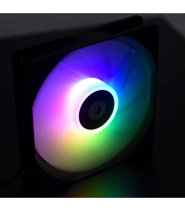 Ventilator Id Cooling Pn 7 120x120x25mm 12v Negru Argb Hydraulic Bearing Anti Vibratii 700 1500rpm 4pin Pwm Si 3pin Fan Pn 7