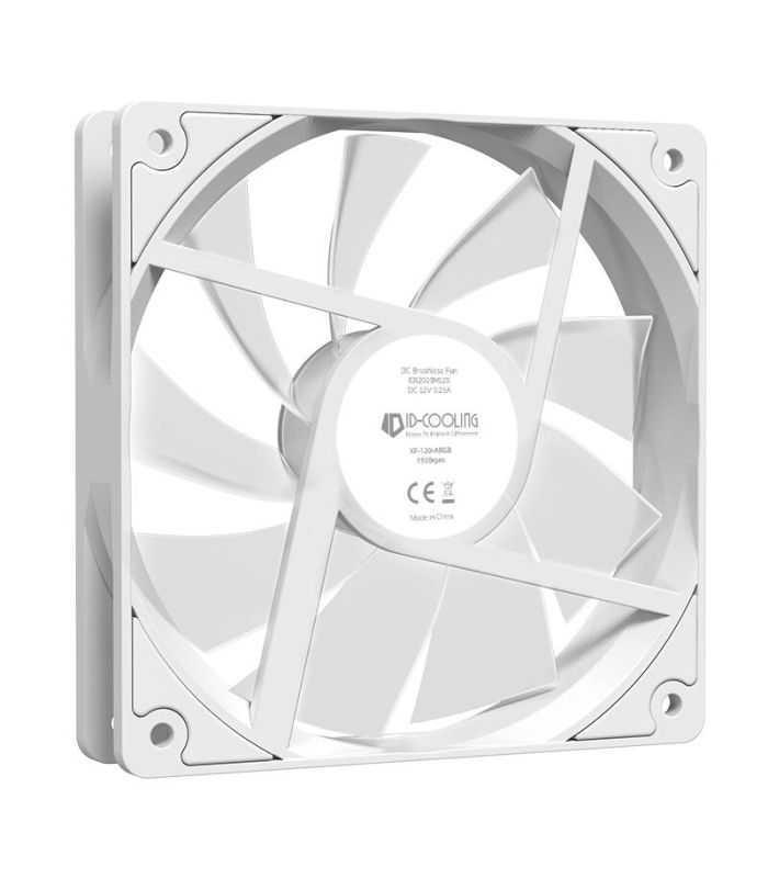 Ventilator Id Cooling Xf 120 120mm 12v Alb Argb Hydraulic Bearing Anti Vibratii 500 1500rpm 4pin 3pin Xf 120 Argb W