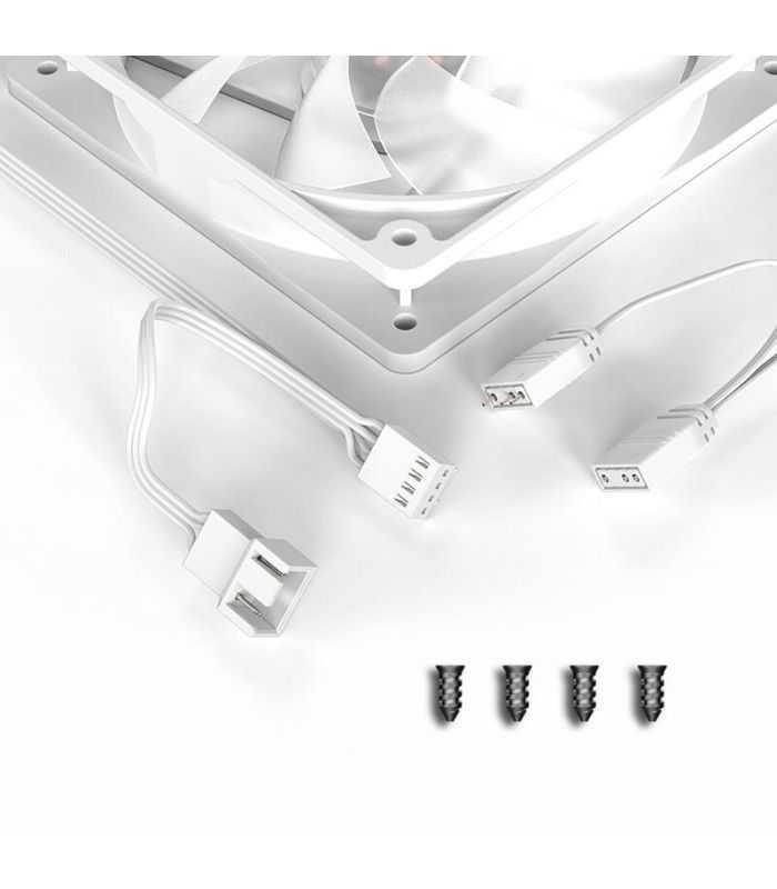 Ventilator Id Cooling Xf 120 120mm 12v Alb Argb Hydraulic Bearing Anti Vibratii 500 1500rpm 4pin 3pin Xf 120 Argb W