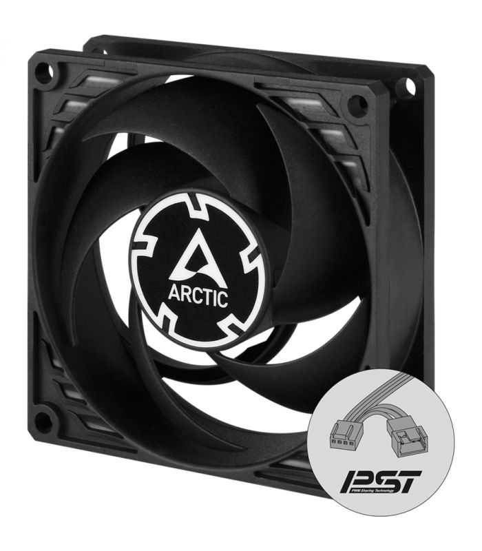 Ventilator P8 PWM PST 200-3000 RPM 4 Pin 80x80x25 mm negru 1buc ARCTIC ACFAN00154A-1