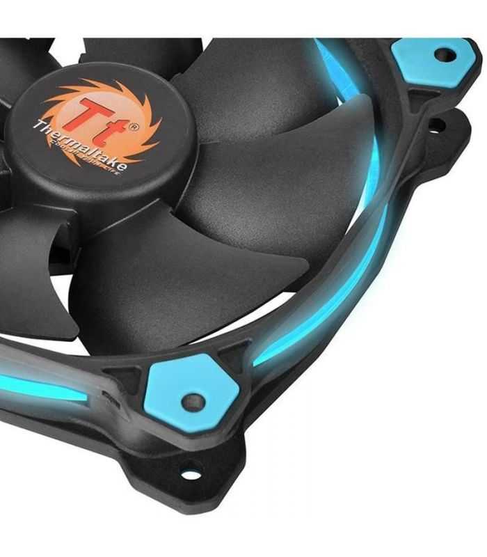 ventilator riing 14 high140mm iluminare albastra thermaltake 3