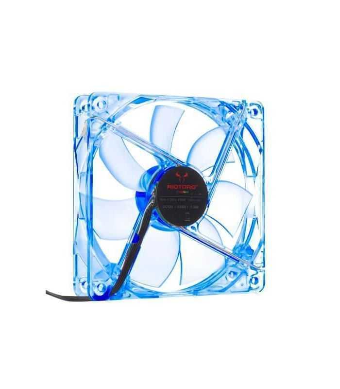 ventilator riotoro cross x clear classic 120mm iluminare albastra 2