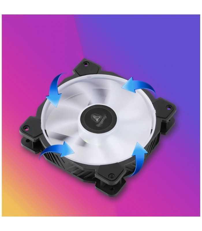 ventilator segotep 120mm iluminare rgb 1100rpm 397cfm 120x120x25mm 3