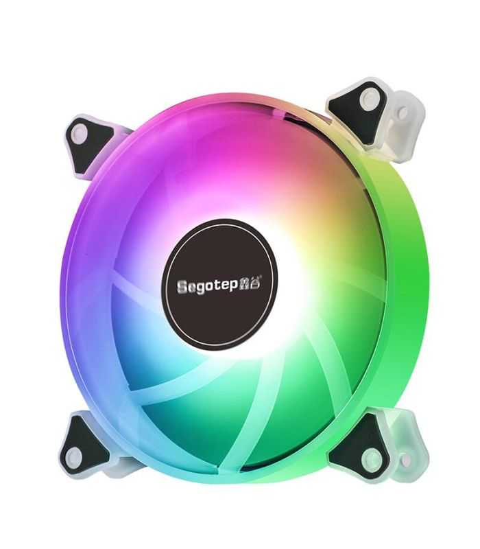 Ventilator Segotep Hb 12 120x120x25mm 12v Negru Argb Led Hydraulic Bearing Anti Vibratii 600 1800rpm 4pin 3pin Romantic 12