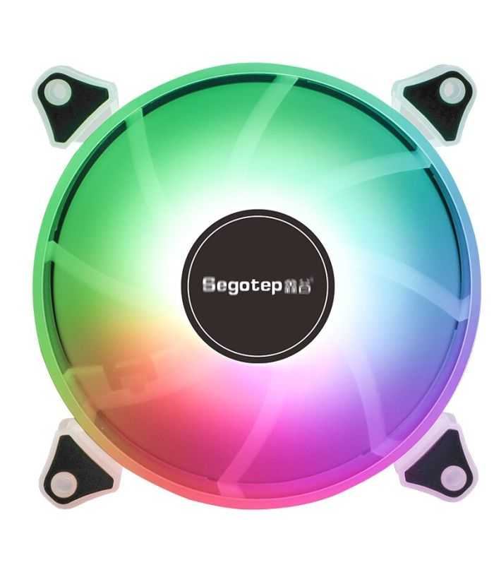 Ventilator Segotep HB-12 120x120x25mm 12V negru aRGB LED Hydraulic Bearing anti-vibratii 600-1800RPM 4pin/3pin ROMANTIC-12