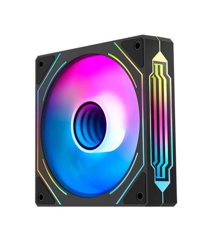 Ventilator Segotep Hb 12 120x120x25mm 12v Negru Argb Led Rulment De Tip Hydraulic Bearing Anti Vibratii 600 1800rpm 4pin 3pin Hb