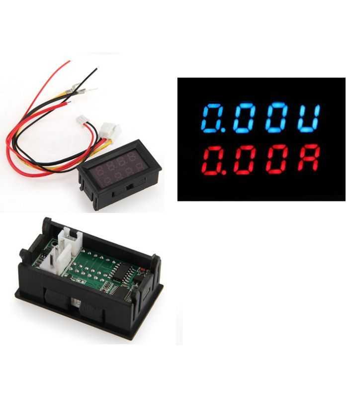 Voltmetru Si Ampermetru 0 10a Rosu Dc 4 30v Volt Amp 10a