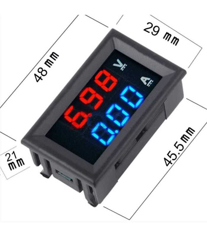 Voltmetru Si Ampermetru 0 50a Rosu Dc 4 30v Volt Amp 50a