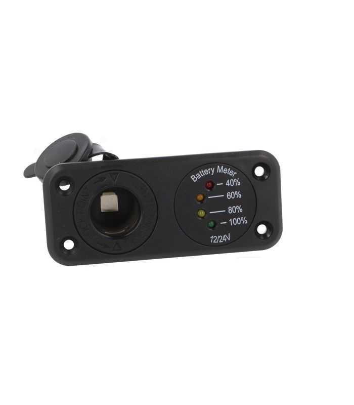 Voltmetru si bricheta auto 7-33VDC SCI A13-142A254PD-BB3