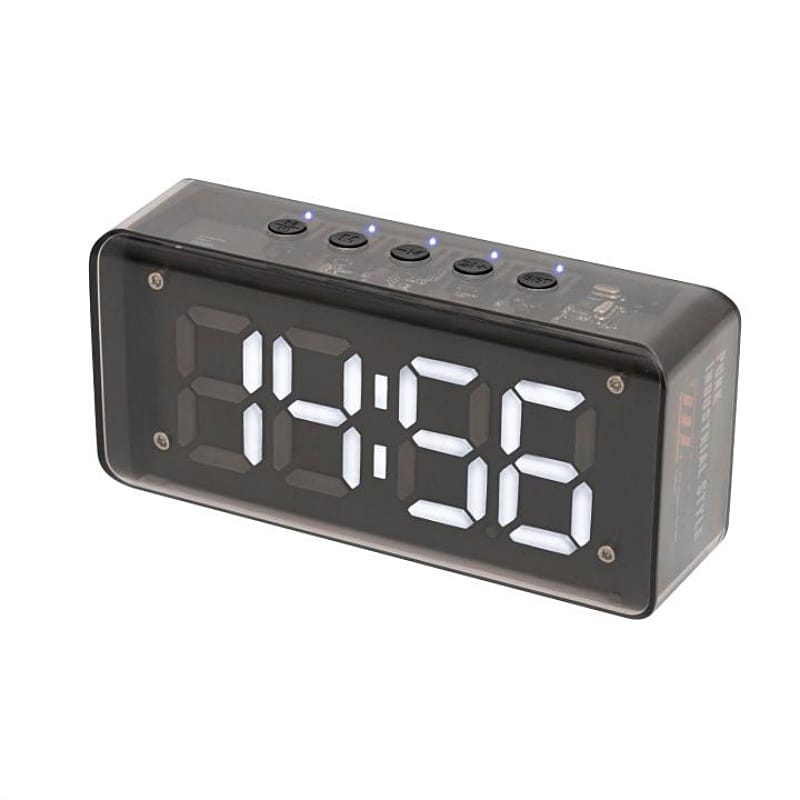 Ceas Desteptator 3d Led Alb Cu Fm :bluetooth :mp3 Player Multimedia Mechaclock Home By Somogyi