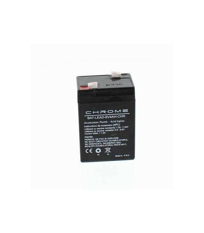 Acumulator Plumb Acid 6v 4ah Chrome 60x47x101mm