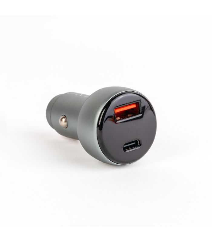 Adaptor bricheta auto incarcare rapida USB-C PD 30W /USB-A QC3.0 18W + afisaj de tensiune 55025B M`N`C