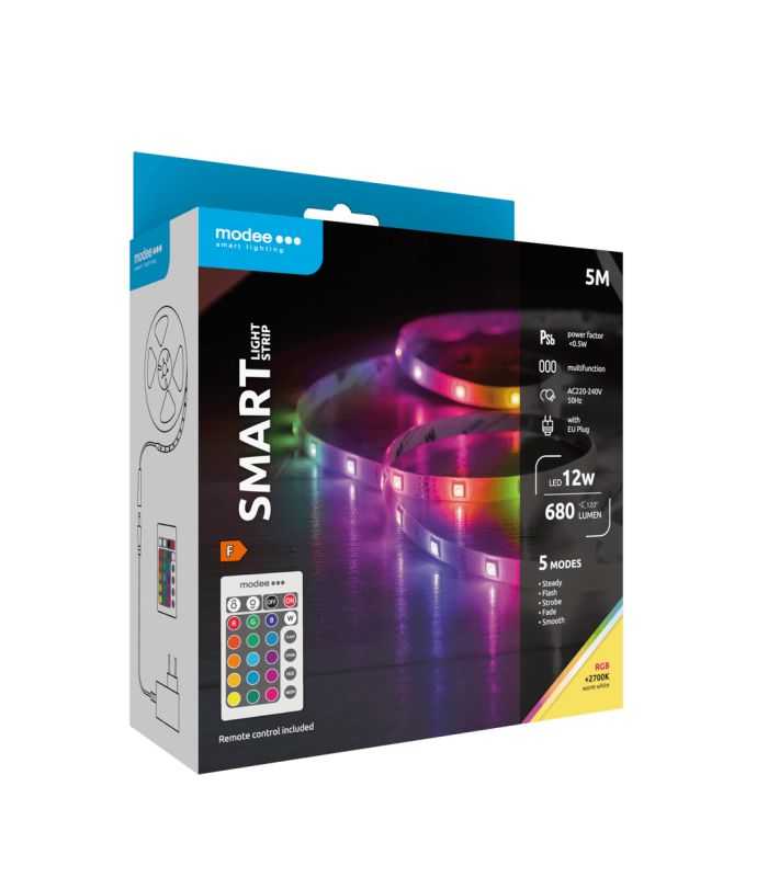 Banda Led Smart Modee 12w Telecomanda 2700k Rgb 680lm Ip20 5m Msl Ls12w5mrgb2700k R