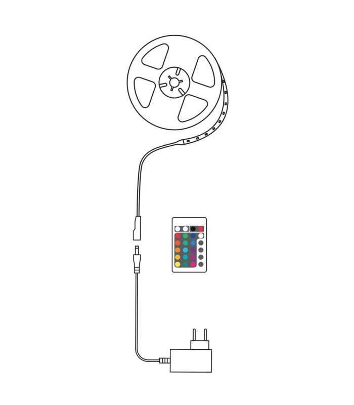 Banda Led Smart Modee 24w Telecomanda Rgb 380lm Ip20 10m Msl Ls24w10mrgb R