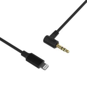 Cablu Audio Iphone La Mufa Jack 35 Mm 50cm Negru