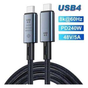 Cablu Usb C Tata La Usb C Tata 1m V30 240w 40gbps 8k 60hz