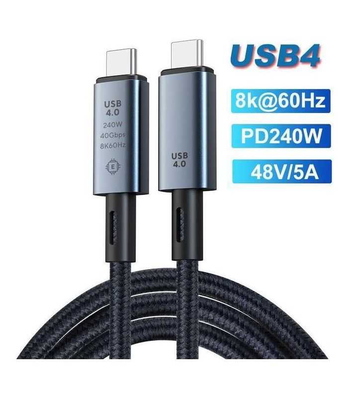 Cablu Usb C Tata La Usb C Tata 1m V30 240w 40gbps 8k 60hz
