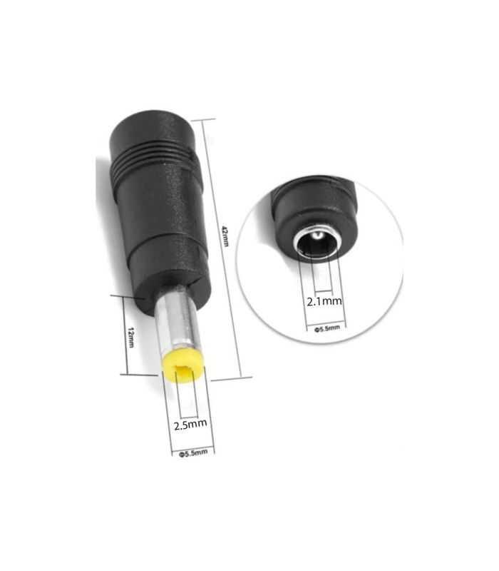 Mufa adaptoare 2.1/5.5mm mama - 2.5/5.5mm tata (536)