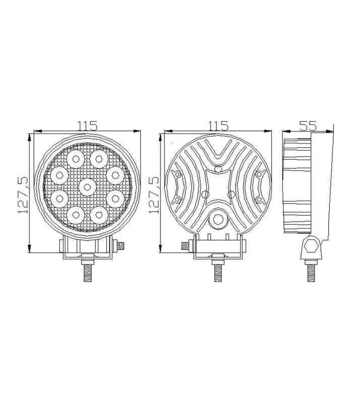Proiector Led Auto Off Road 27w 9smd 2000lm 1275x115x55mm 12 32v Cll010 Carguard