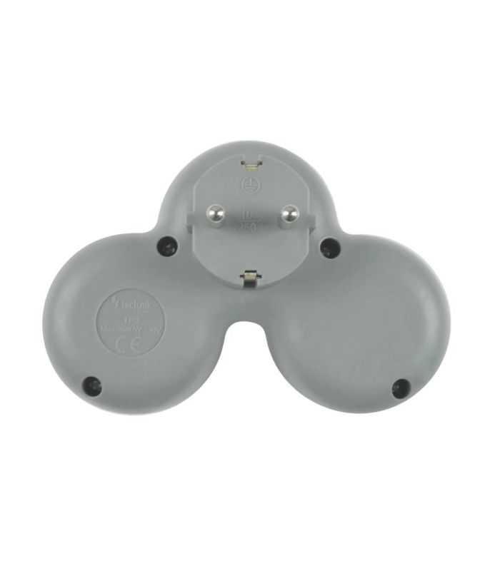 Stecher Triplu Technik Tp3 Cu Contact Protectie 3x Schuko 16a 3500w Alb