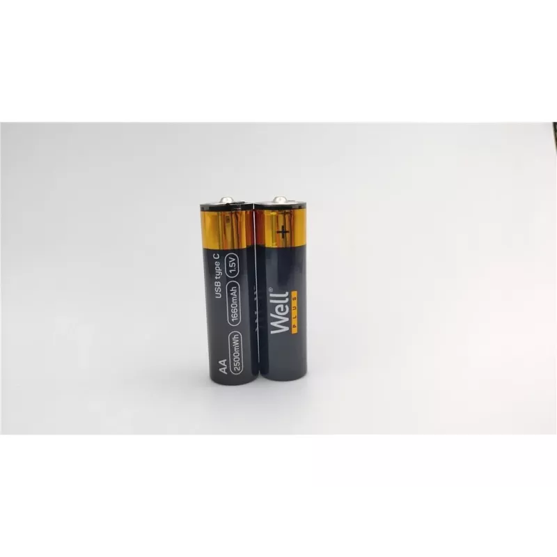 Acumulator Aa R6 Li Ion 14500 15v 1660mah 2500mwh Cu Incarcare 5v Usb C 2buc Blister Well Accu 14500 166c Bl2 Wl