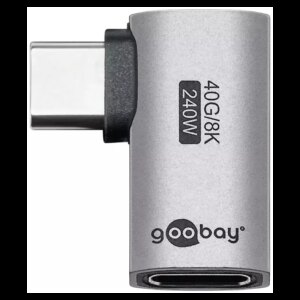 Adaptor Usb C Mama Usb C Tata Orizontal 90 Thunderbolt3 4 Goobay 74441