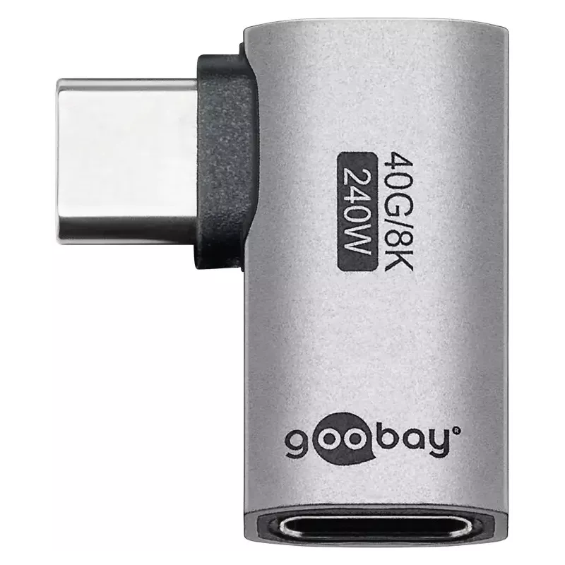 Adaptor Usb C Mama Usb C Tata Orizontal 90 Thunderbolt3 4 Goobay 74441