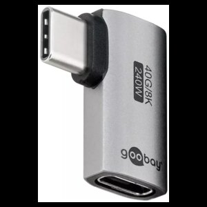 Adaptor USB-C mama - USB-C tata orizontal 90 Thunderbolt3/4 Goobay 74441