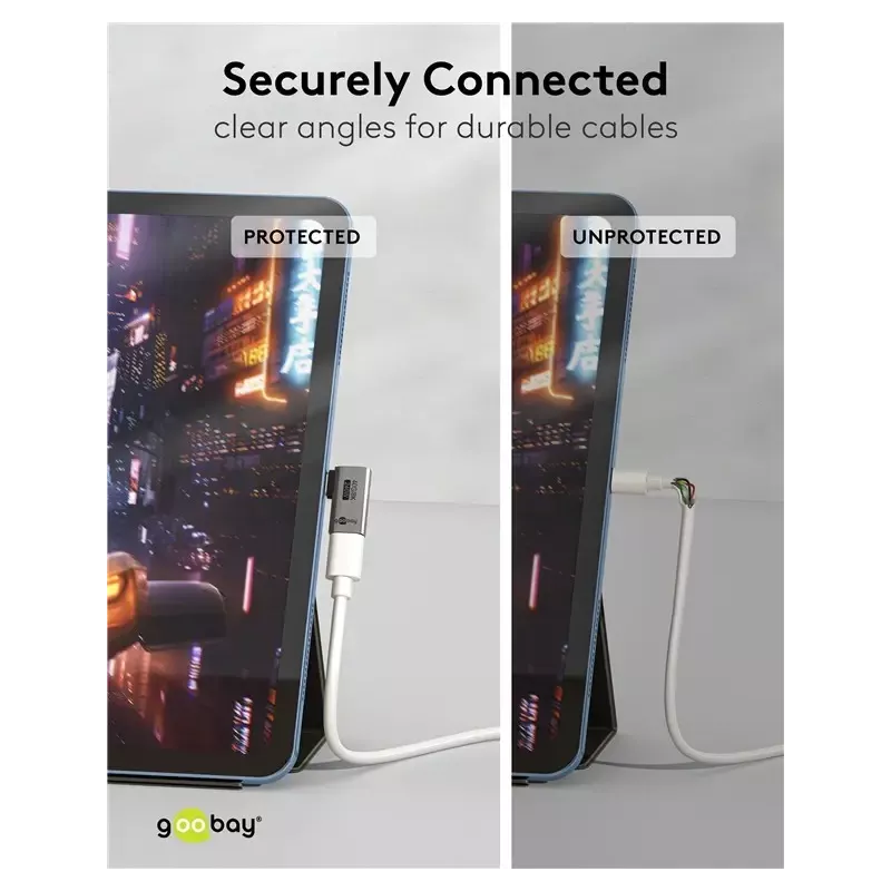 Adaptor Usb C Mama Usb C Tata Orizontal 90 Thunderbolt3 4 Goobay 74441