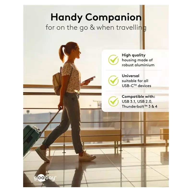 Adaptor Usb C Mama Usb C Tata Orizontal 90 Thunderbolt3 4 Goobay 74441