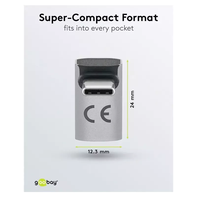 Adaptor Usb C Mama Usb C Tata Vertical 90 Thunderbolt3 4 Goobay 74442