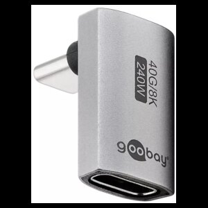 Adaptor USB-C mama - USB-C tata vertical 90 Thunderbolt3/4 Goobay 74442