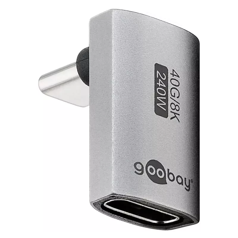Adaptor USB-C mama - USB-C tata vertical 90 Thunderbolt3/4 Goobay 74442