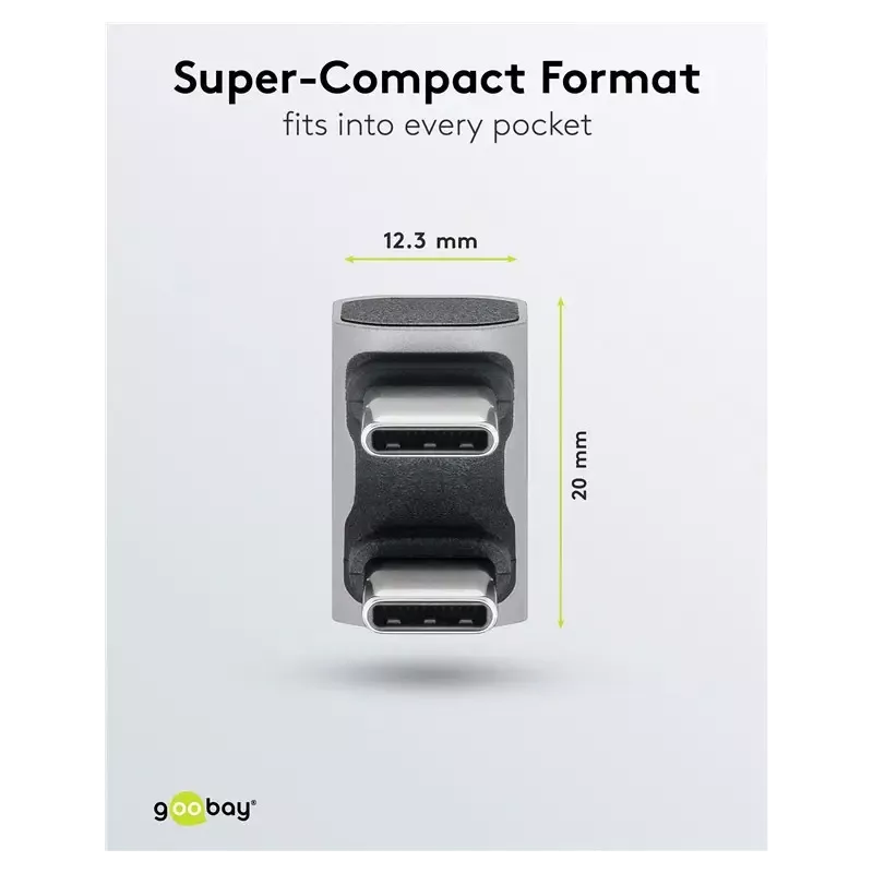 Adaptor Usb C31 Mama Usb C Tata La 180 In Forma De U Thunderbolt 3 4 Goobay 74446