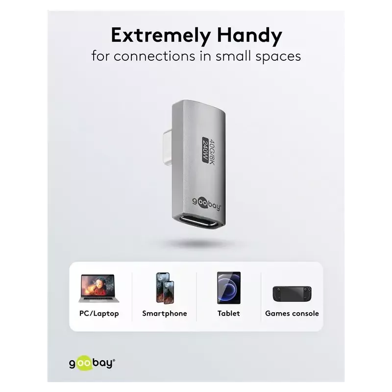 Adaptor Usb C31 Mama Usb C Tata Rotit Vertical La 90 Thunderbolt 3 4 Goobay 74443