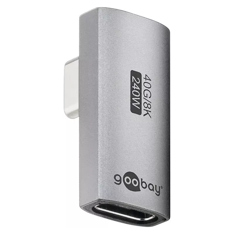 Adaptor USB-C3.1 mama - USB-C tata rotit vertical la 90 Thunderbolt 3 /4 Goobay 74443