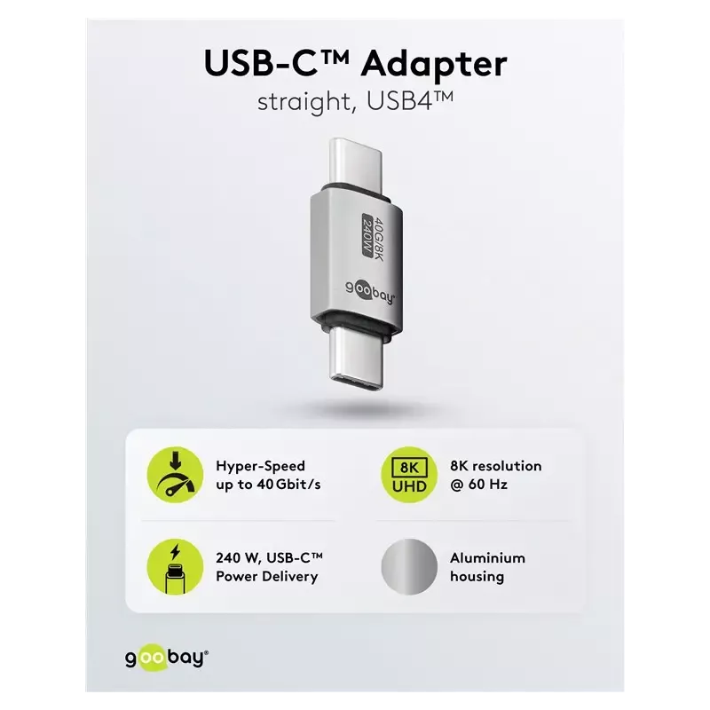 Adaptor Usb C31 Tata Usb C Tata Drept Thunderbolt 3 4 Goobay 74448