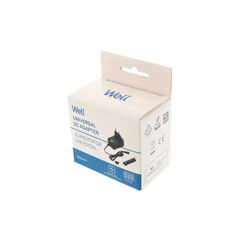 Alimentator Universal In Comutatie Well 600ma 3v 45v 5v 6v 75v 9v 12v 6 Mufe Psup Smp 600ma 6t 2 Wl